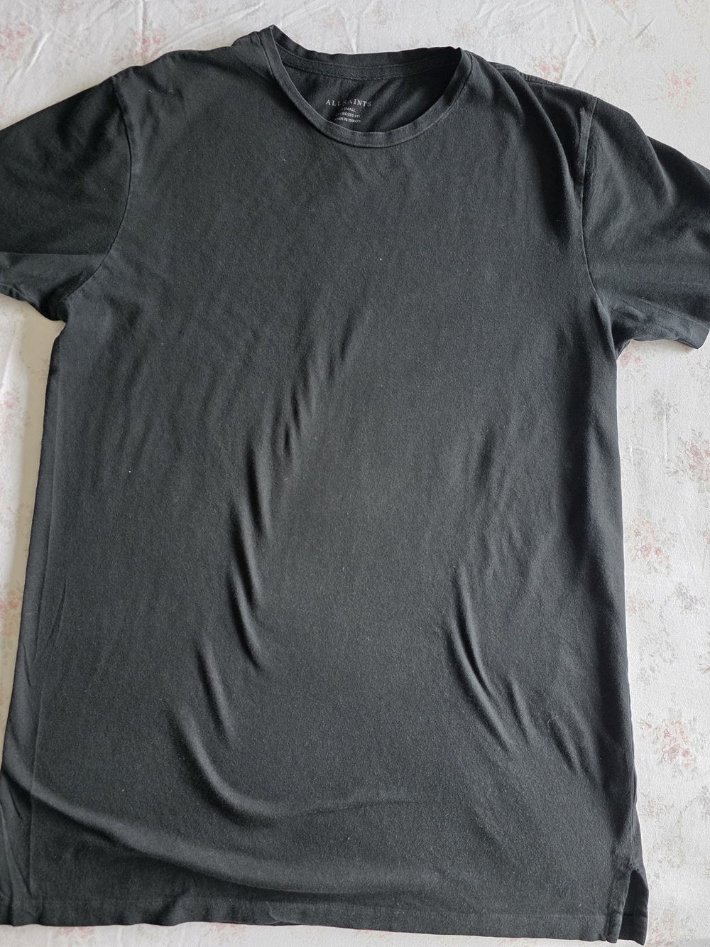 All Saints Black Crew Neck Tee